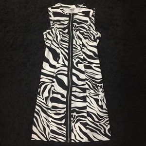 NWOT Cache Zebra Print Cocktail Dress